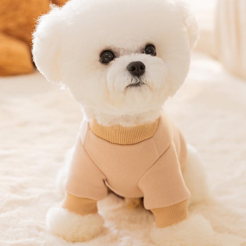 Pet Fleece Sweater Bear Pattern Outfit Small Dog Plush Clothing Thermal Lightweight Winter Wear Puppy Apparel Soft Warm Coat