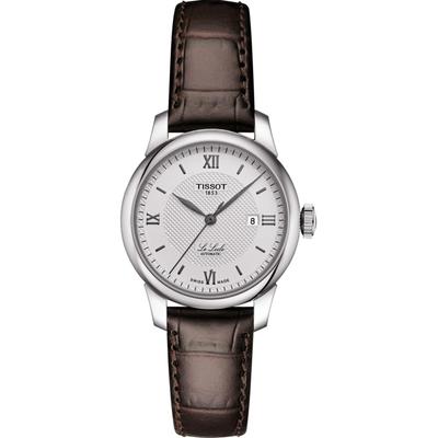 Tissot Le Locle Automatisch Dameshorloge met Leren Band (T0062071603800) - Zilveren Wijzerplaat