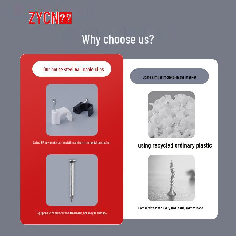 U-Shaped Steel Nail Wire Clip for Telephone and Network Cables