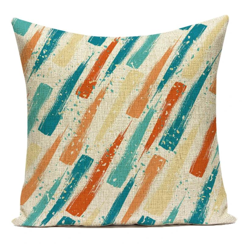 3D Lovely Geometric Simple Pillow Case Polyester Sofa Home Cushion Cover For Bedroom Car Pillowcase Pillow Cover