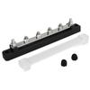 Power Distribution Block M6 Screw 6 Terminal Bus Bar DC 12V‑48V 150A for Automobile Boat Black