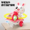 Elektrisk Liten Mengmeng Kanin Stunt Svingbil Musikk Lys Roterende Hvit Kanin Stunt Trehjulssykkel Leke