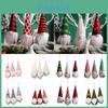 Festive Set Of 3 Christmas Tree Hanging Gnome Plush Gonk Santa Doll Pendants For Joyful Holiday Decor