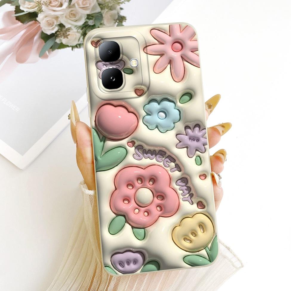 For Infinix Smart20 X6840 X6840B Phone Case For Infinix Smart 20 Cover Luxury Fashion Cute Cartoon Funny Painted Silicone Casing