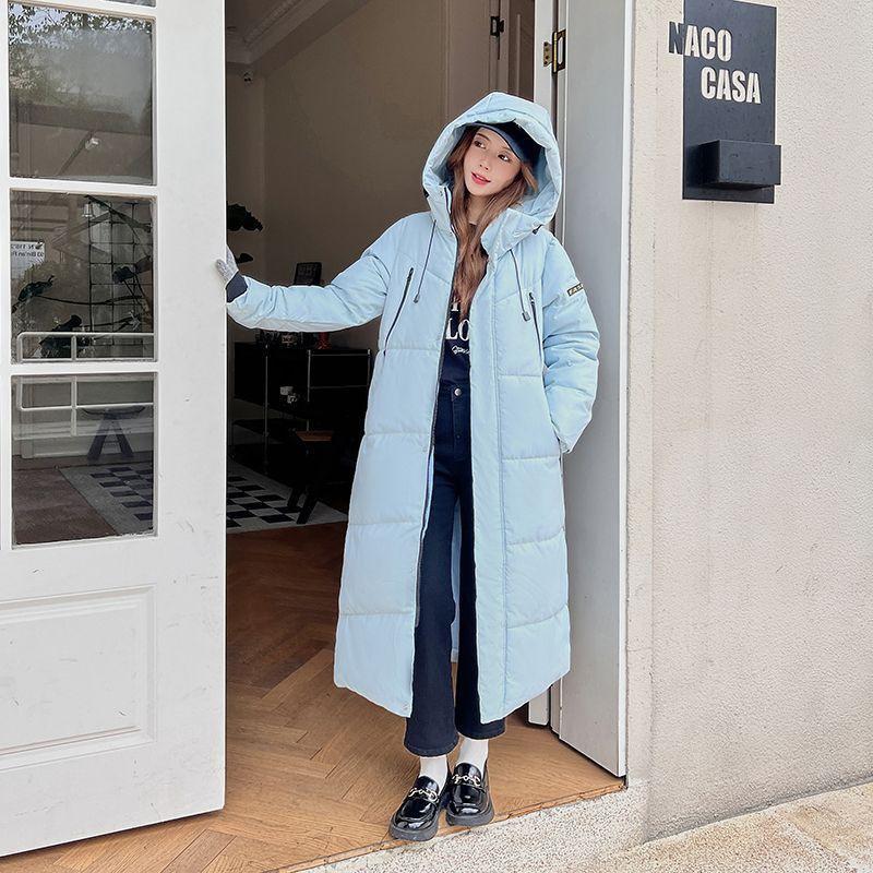 New Knee-length Fashion Down Cotton Clothes Women's Winter Thickened Loose Warm Jacket Cotton-padded Clothes