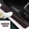 4pc Rubber Car Door Sill Scuff Covers Black Door Panel Guards Protector Trim Anti-scratch Exterior Parts Car Decor Accessories Interior Mirrors 6
