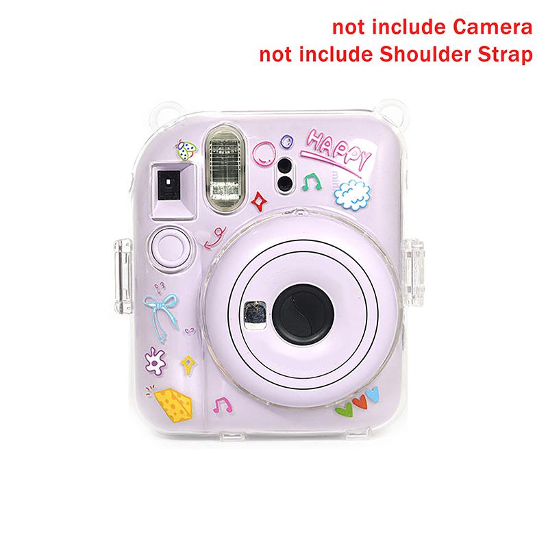 

Для Instax Mini 12 Прозорий чохол для камери Захисний сумка-переноска Чохол Без плечового ременя ПК Кристалічна сумка для зберігання A