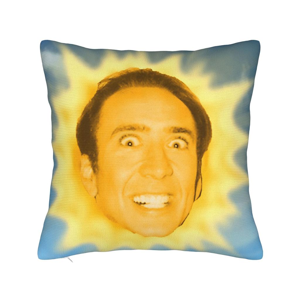 Pillow Case Funny N-Nicolas C-Cage Picolas Soft  Pillow Cover For Sofa Bedroom Home Decor Kawaii Pillowcases