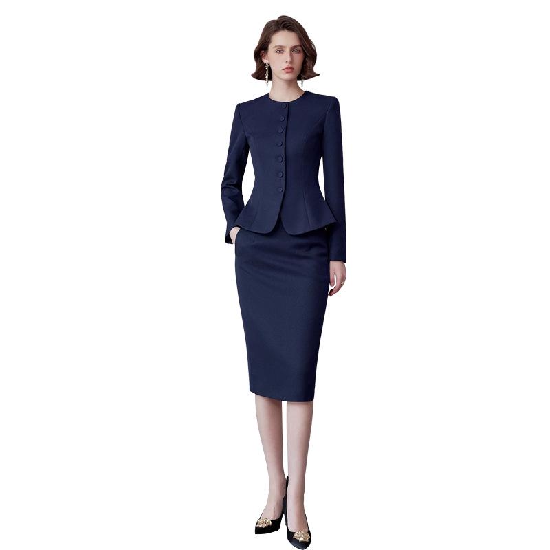 Retro Style Women's Slimming Skirt Suit for Salon & Office Wear