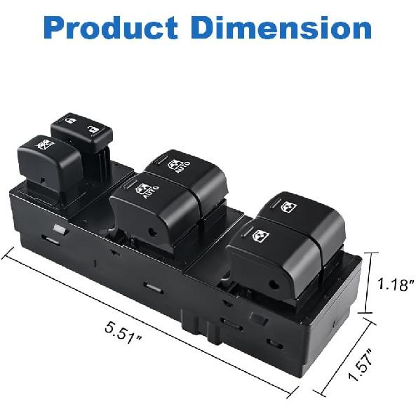 Dual-Auto Power Master Window Switch Compatible with Subaru Outback Legacy 2.5L 3.6L 2015 2016 2017, Driver Left Side 3 + 16 Pins, Replacement for
