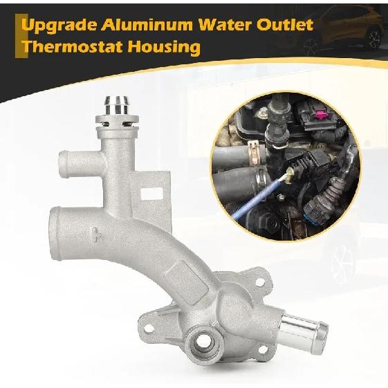 Aluminum Coolant Thermostat Housing Water Outlet & Inlet Hose For Chevrolet Cruze Sonic Trax Buick Encore 1.4L 25193922 55565334