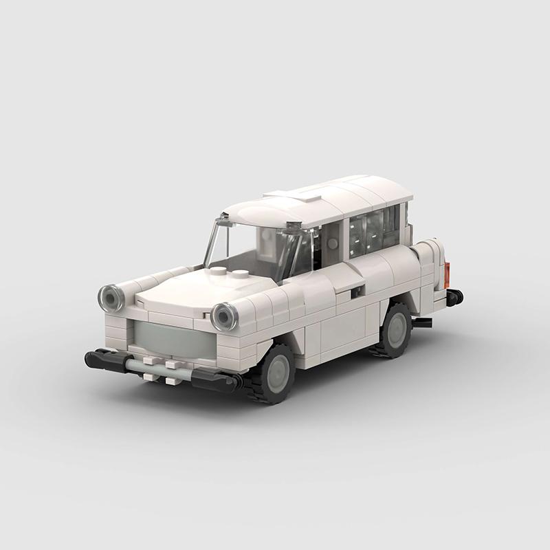 Trabant MOC Old Car Classical Vehicle Model Building Blocks Germany SUV Brick Christmas Thanksgiving Gift City Technical Toy