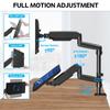 MOUNTUP Monitor Arm LCD Display Arm Gas Spring Compatible with Inches Vertical Load Capacity Grommet Type Clamp Type Pole with Arm Angle Adjustment