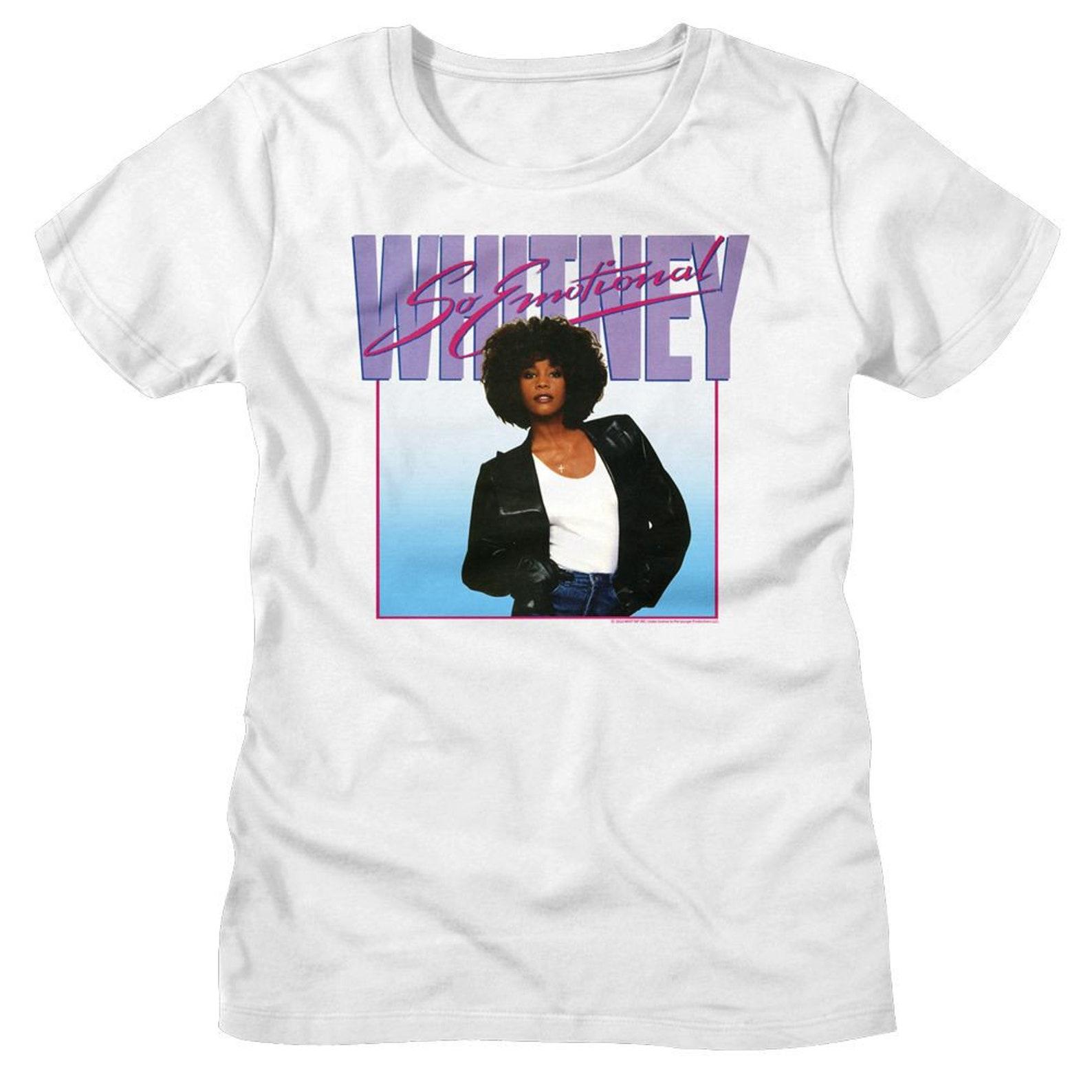 Whitney Houston So Emotional White Women s T-Shirt L