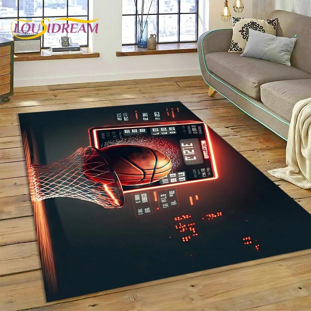 Rama boiska do koszykówki Dywan z kreskówek do sypialni, salonu, dekoracji sofy, duża dekoracja podłogi dla dzieci