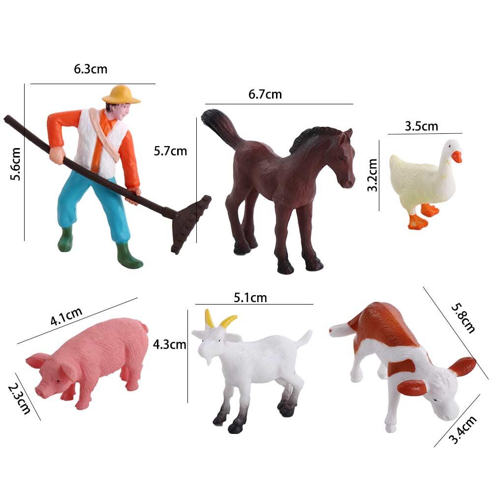Farmland Worker Animal Model Home Decor Figurines Fairy Garden Ornaments Miniatures Micro Landscape