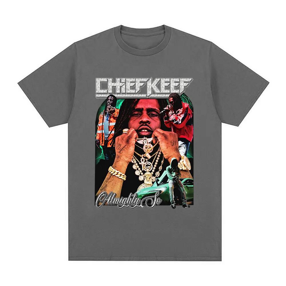 Rapper Chief Keef Graphic T-shirt Fashion Vintage Oversized Short Sleeve T Shirt Hip Hop Casual T-shirts Streetwear Unisex