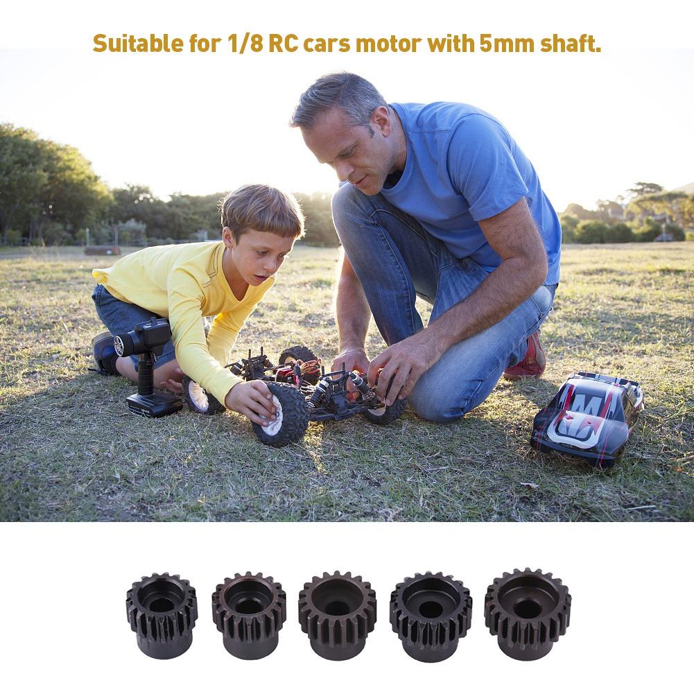 5pcs 32DP Cent5mm 17T 21T Steel Motor Gears Parts Set for 1 8 RC Car Motor