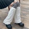Campus Style Leg Warmers Gothic Ruffle Long Socks Leggings Gaiters Autumn Winter Flare Cuffs Ankle Heaps Socks