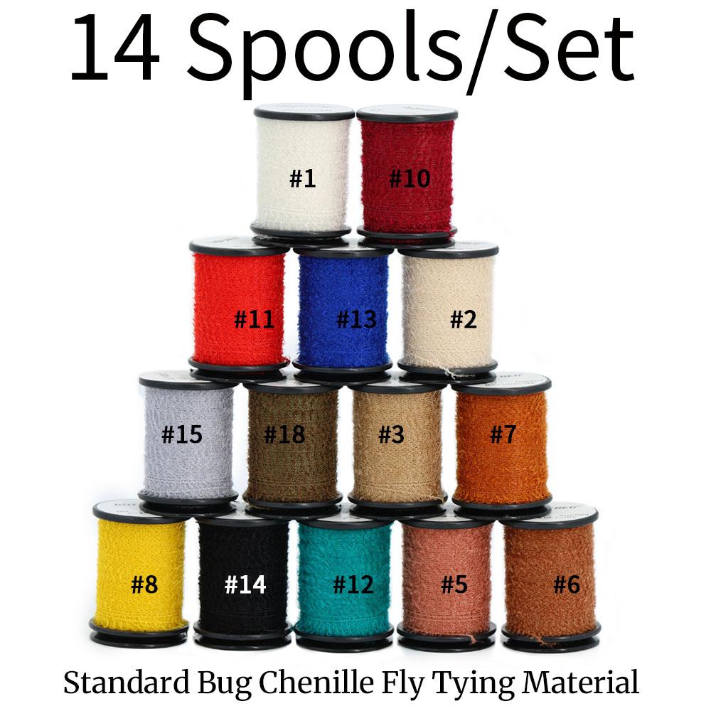 

Стандартная синель-баг 20 м/катушка - колючий, пушистый материал для вязания мушек для тел нимф, пиявок, червей, ребристый живот, приманка для ловли форели