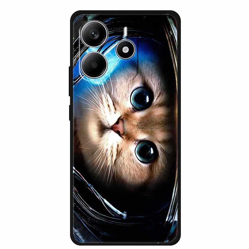 Pour Redmi Note 14 4G GLOBAL Coque Animaux Silicone Souple TPU Étuis de Téléphone Housse Arrière pour Xiaomi Redmi Note14 4G Protecteur Coque