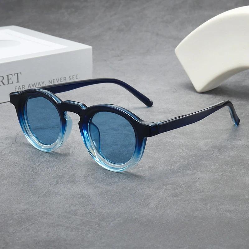 Round Retro Small Frame Premium Sunglasses Uv400 Women And Men Fashion Trend Uv Protective Shades Eyeglasses Outdoor Travel
