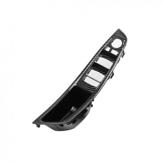 1pcs ABS Carbon Fiber Car Interior Driver Door Handle Trim For BMW 5 F10 10-16