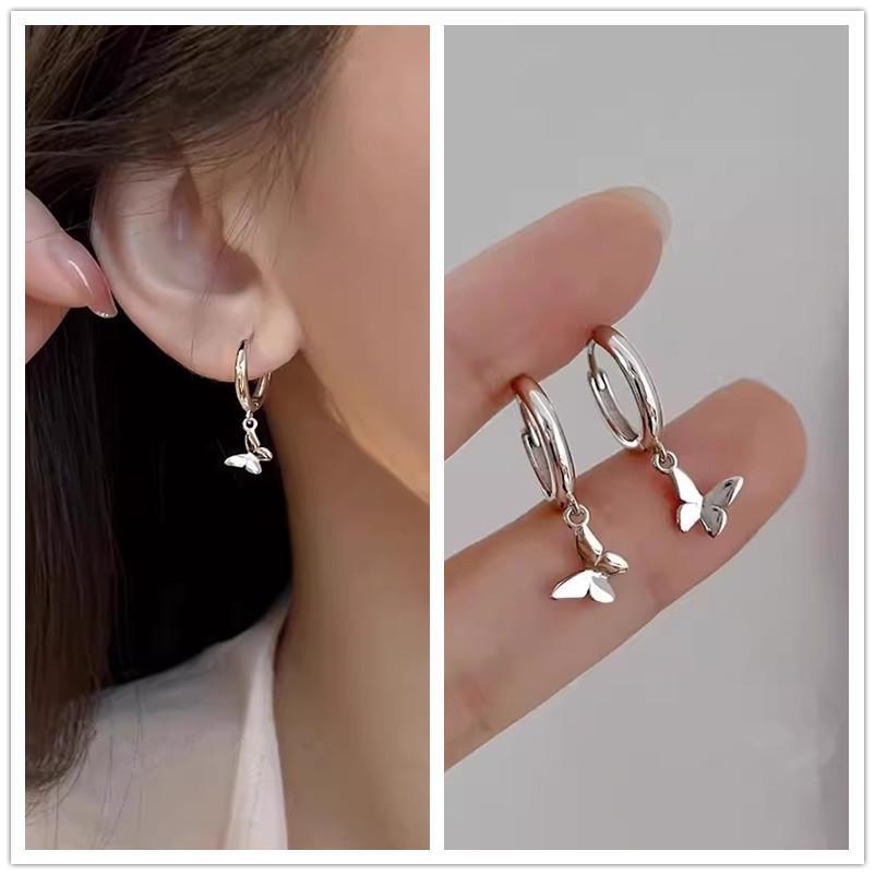 2023 High-End 925 Silver Hoop Earrings: Elegant, Minimalist Design for Women