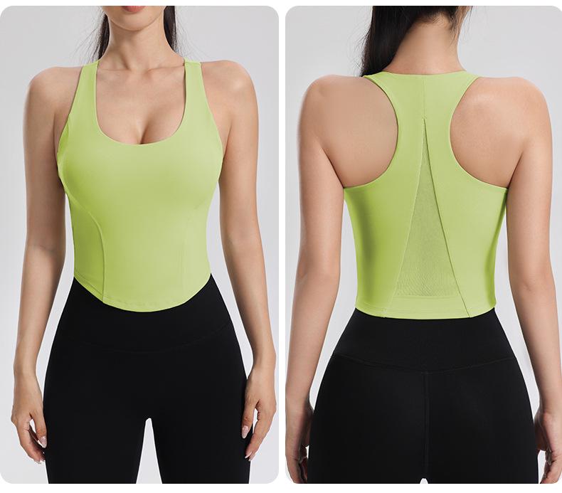 Dámská sportovní podprsenka ve tvaru U s vysokou podporou - Nárazuvzdorná, Rychleschnoucí, S pevnou výztuží pro Běh a Jógu