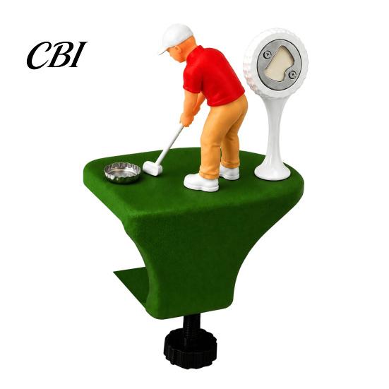 Geschenk für Golfer Flaschenöffner Golf mit eingebauter Metallklinge und drehbarer Klemme, Mini-Golfer Wiederverwendbares Putter-Design Magnetischer Kappenfänger Fänger, Lustig