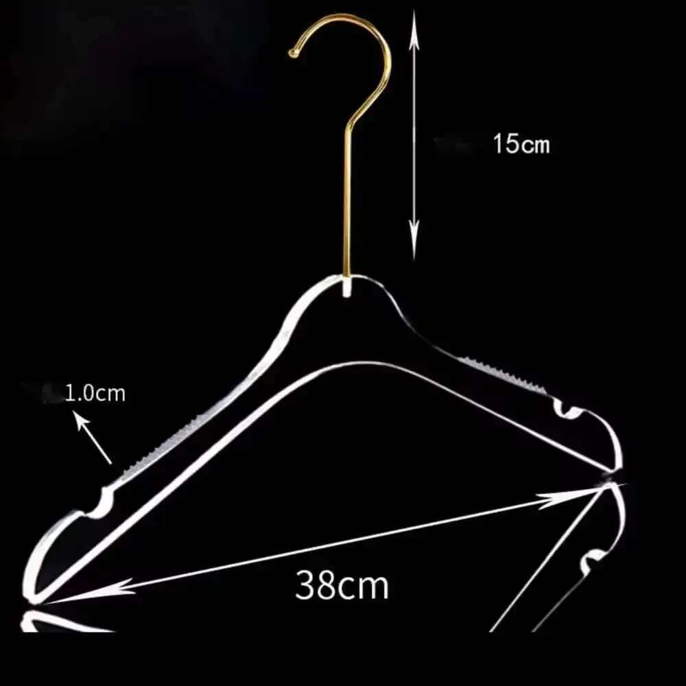 

Акриловая прозрачная вешалка Стойка для демонстрации одежды Магазин Взрослая вешалка Вешалка для брюк Зажим Кристальная бесшовная Вешалка для костюма Пальто Одежда