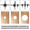 A96I-Woodworking Opener Adjustable Wood Circle Hole Cutting Diameter Saw Cutter Tool Drill Bit Hole Punching Tools