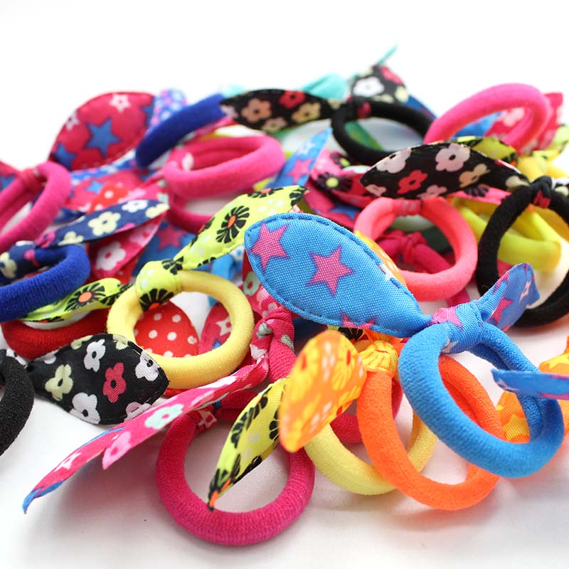 60pcs Elastic Hair Girls Hair Bands For Children Girl Hair Accessories Hair Scrunchie Girl Kids Headwear Rubber Bands For Girls