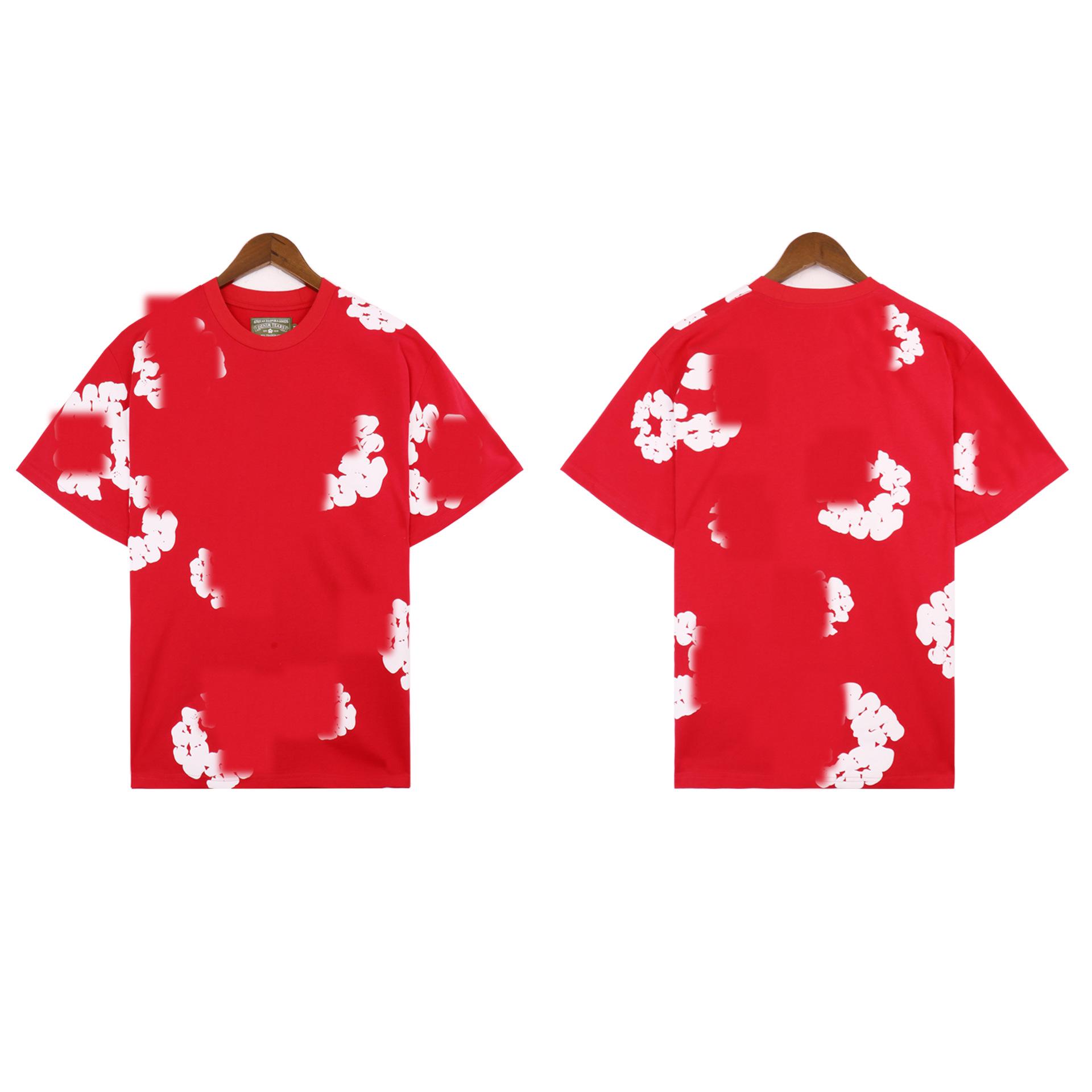 

Весняно-літня повсякденна вільна футболка з деніму та бавовни з принтом, з круглим вирізом M (European Size)