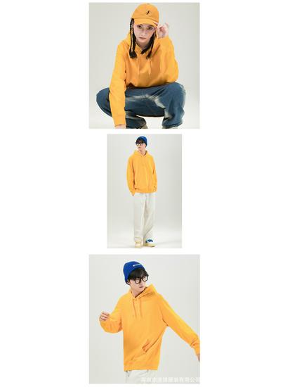 Heavyweight Drop Shoulder Pure Cotton Hooded Sweatshirt with Custom Logo and Printing