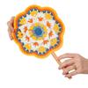 Yarn Hand Cranked Fan Handmade Decorative Craft Fan Crocheted Antique Style Fan  Women