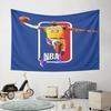 "Basketball Player In Action - NBA Art" Pattern Wall Hanging Tapestry Decorative Tapestry Home Decor for Bedroom and Living Room