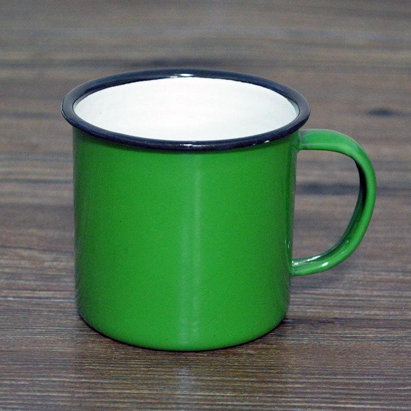 Enamel Retro Style Mug Classic Sturdy Handle Large Capacity Drinking Cup for Coffee Tea Collectors