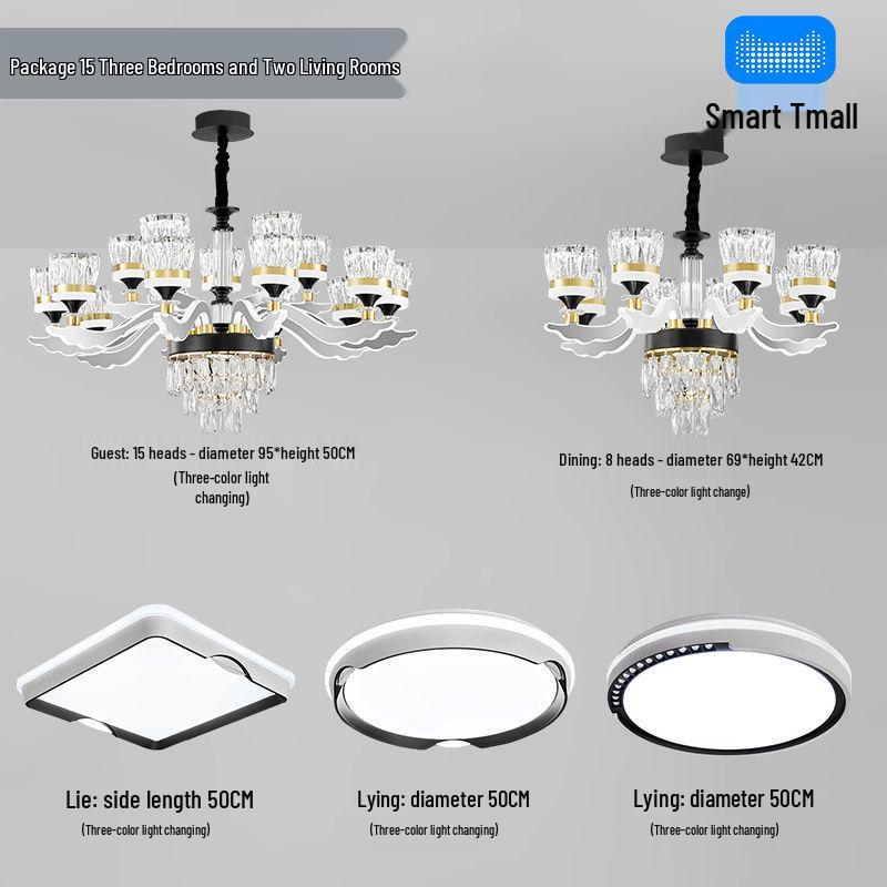 Luxury Modern Crystal Chandelier for Living Room - Elegant Luminous Fixture
