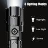 Multi-functional   Light LED Long-range  Zoom Flashlight, Plastic USB Rechargeable  Outdoor Camping, Fishing, Hunting, Climbing, Adventure Emergency