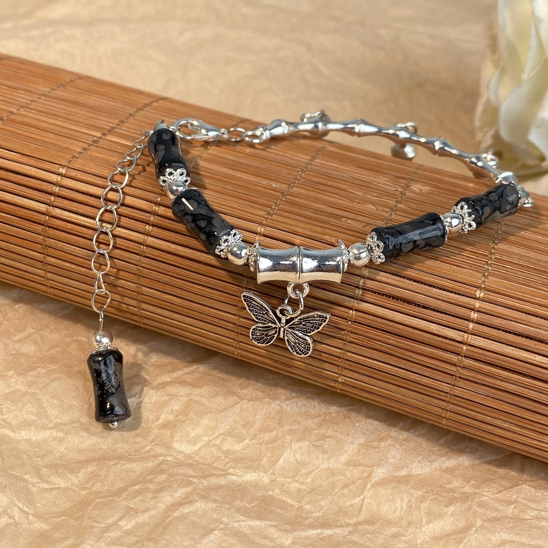 

Модный весенний браслет-бабочка 2024 для женщин с кисточками, бусинами и