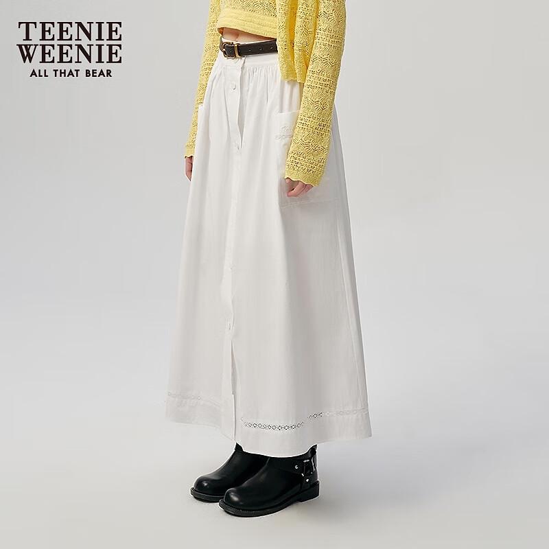 Teenie Weenie Women's Summer 2025 Asymmetrical White Skirt