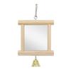 Bird Mirror and Perch Set: Parrot Toy for Balcony and Cage