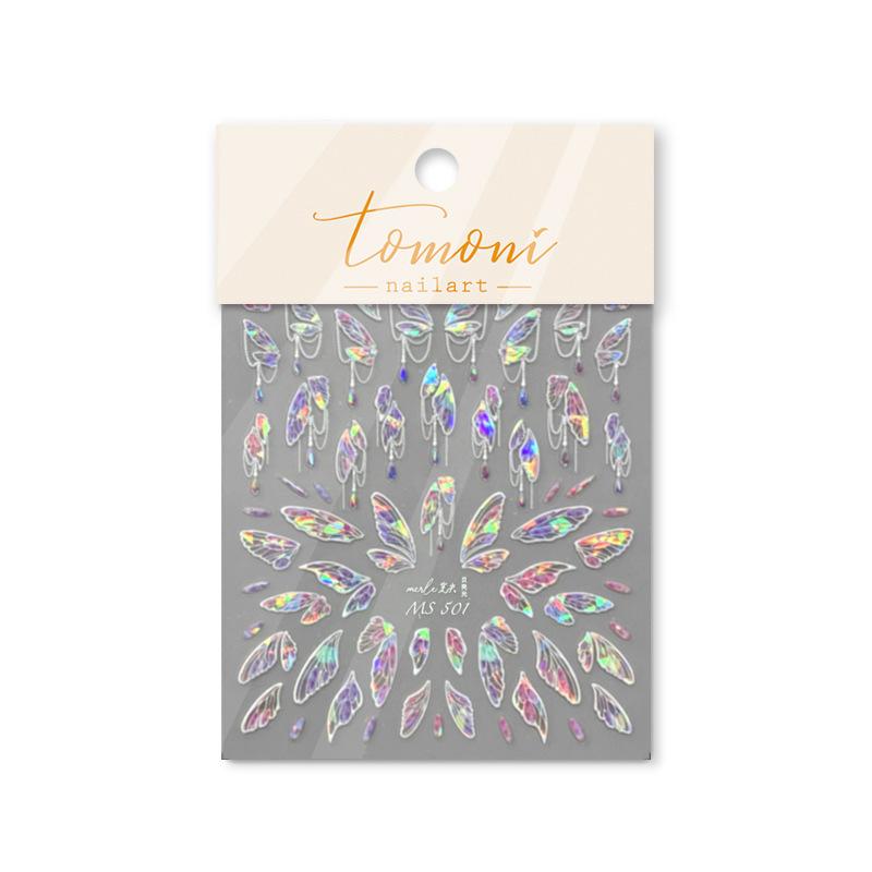 

Ракушка свет крылья бабочки наклейки для ногтей DIY изготовление креативных декоративных наклеек MS501