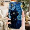 Phone Case: 2D Flat Samsung Galaxy A34 A35 M05 M06 S20 S22 S21 FE Plus 5G Protective Case, Couple Style, Starry Night Black Cat, Christmas and Hallowe