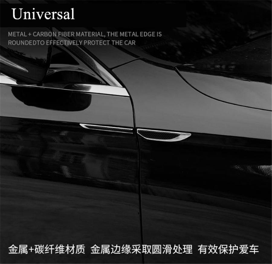 

Real Carbon Fiber Car Side Fender Trim Decal Pair