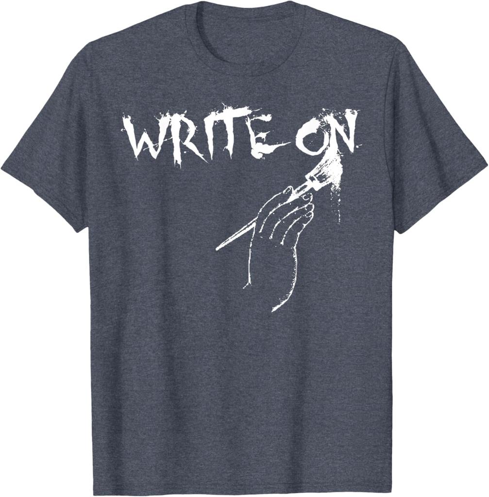 Write On Paint Brush Graphic Tee Men Soft Cotton Casual Short Sleeve TShirt Gift
