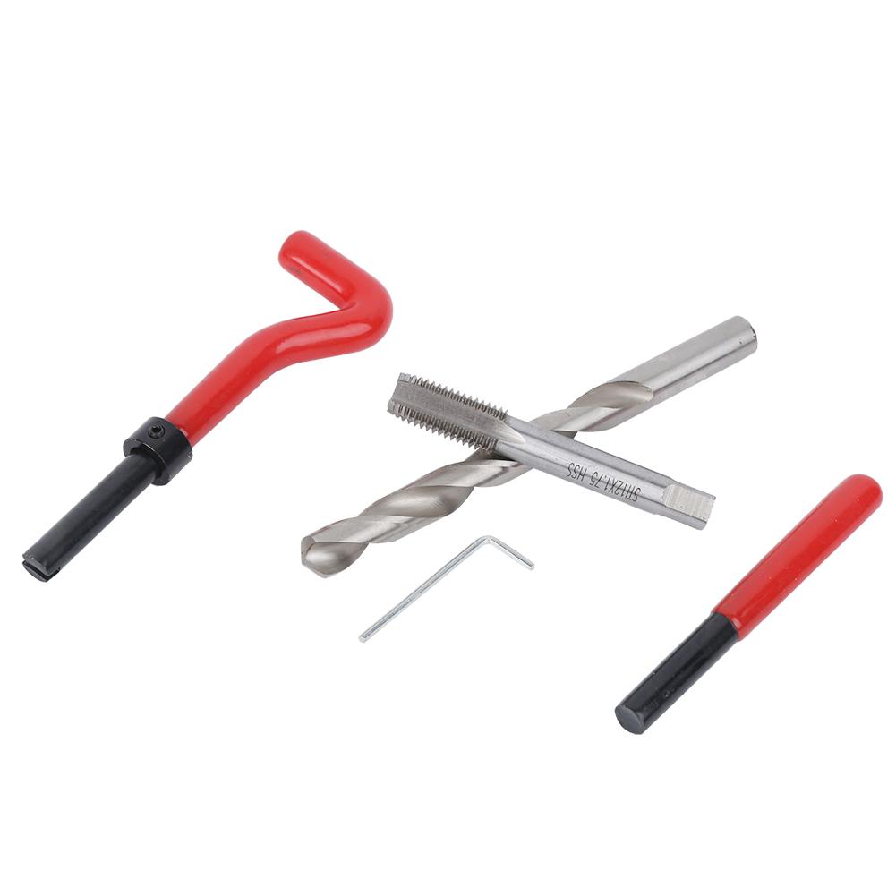 25pcs M12 Thread Repair Kit Thread Tap Drill Bit Damaged Threads Repair Tools
