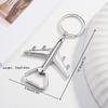 Creative Airplane Bottle Opener Keychain Metal Keyring Travel Lovers Gift Portable Multifunctional Beer Cap Opener Key Accessory