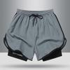Men's Summer Sports Basketball & Running Shorts, Lightweight Two-in-One Design, Mid-Length for Training & Casual Use